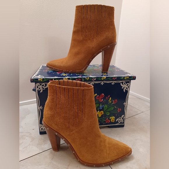 IRO Suede Ankle Boots in Tan - Picture 1 of 9